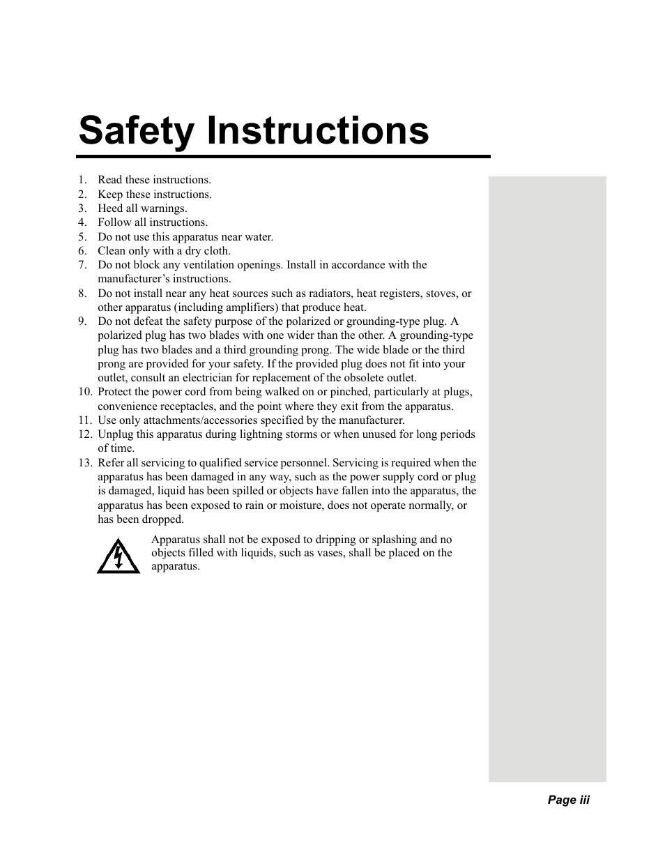 Safety instructions | Dish Network DuoDVR 625 User Manual | Page 4 / 179