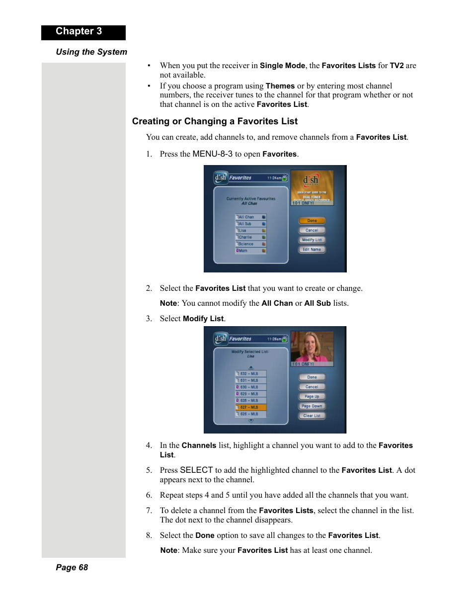 Chapter 3 | Dish Network DuoDVR 625 User Manual | Page 73 / 179