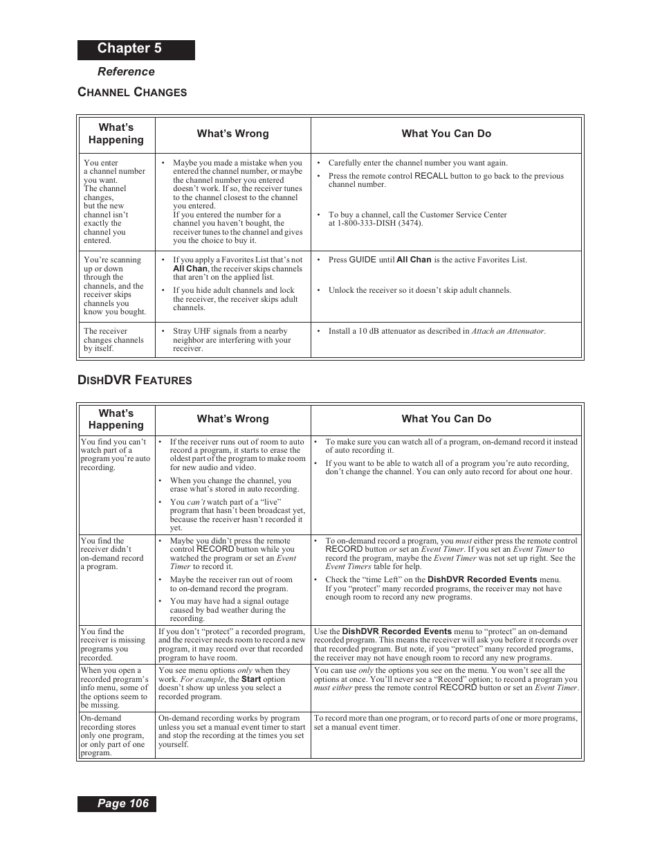 Chapter 5, Dvr f | Dish Network 112182 User Manual | Page 112 / 148