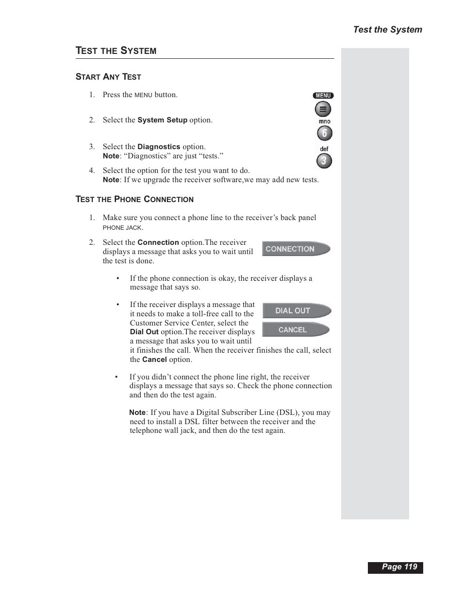 Test the system | Dish Network 112182 User Manual | Page 125 / 148