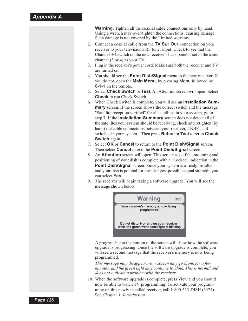 Appendix a | Dish Network 112182 User Manual | Page 132 / 148