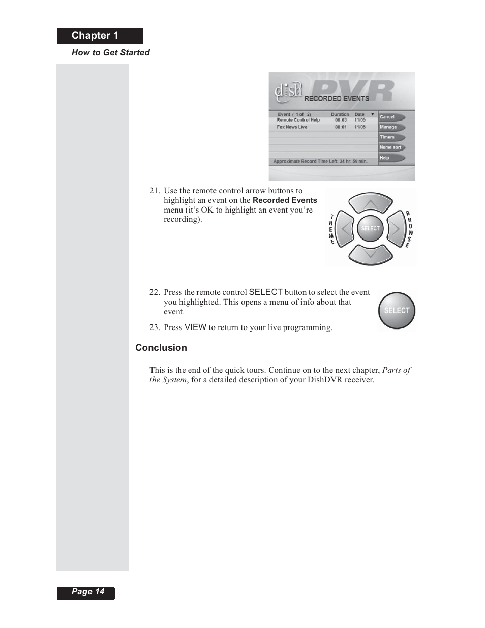 Chapter 1 | Dish Network 112182 User Manual | Page 20 / 148
