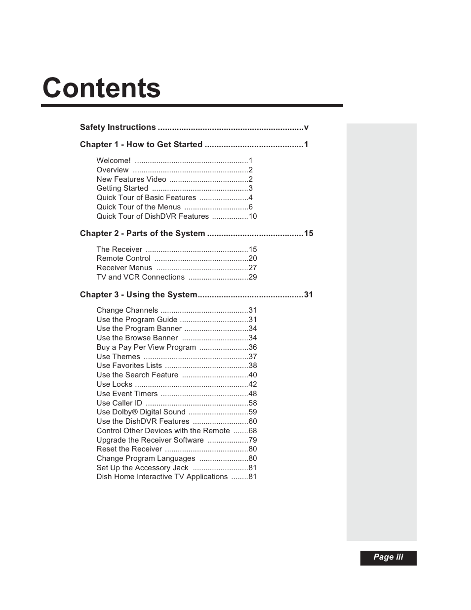 Dish Network 112182 User Manual | Page 3 / 148