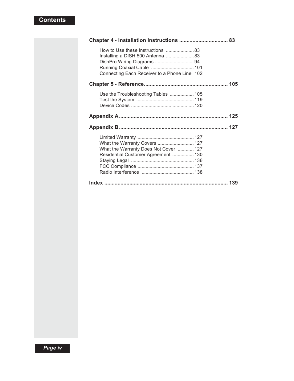 Dish Network 112182 User Manual | Page 4 / 148