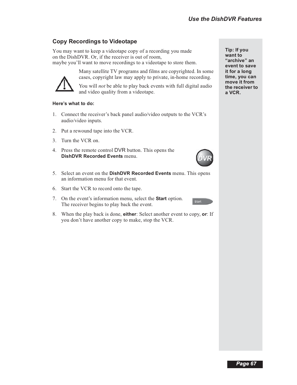 Dish Network 112182 User Manual | Page 73 / 148