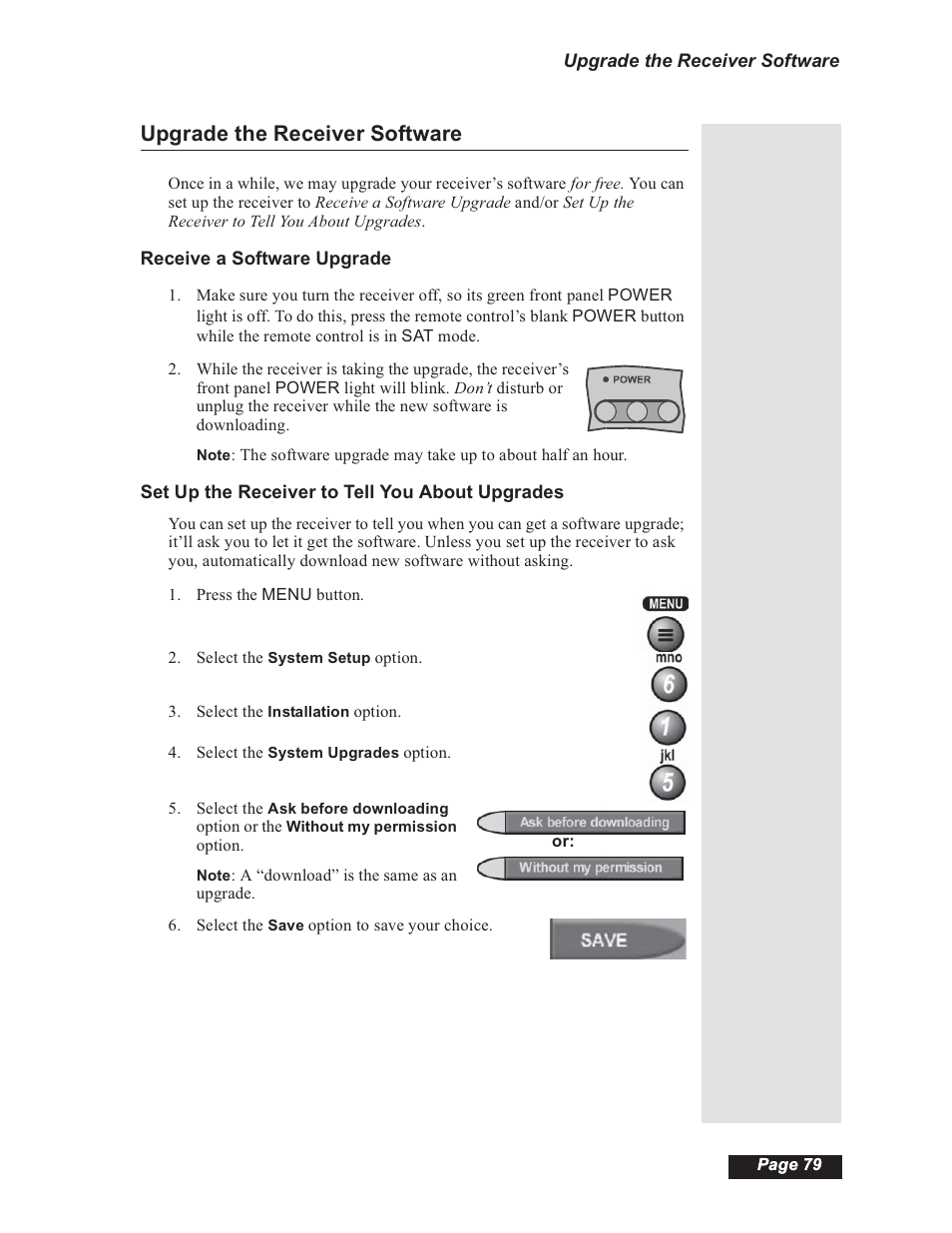 Upgrade the receiver software | Dish Network 112182 User Manual | Page 85 / 148