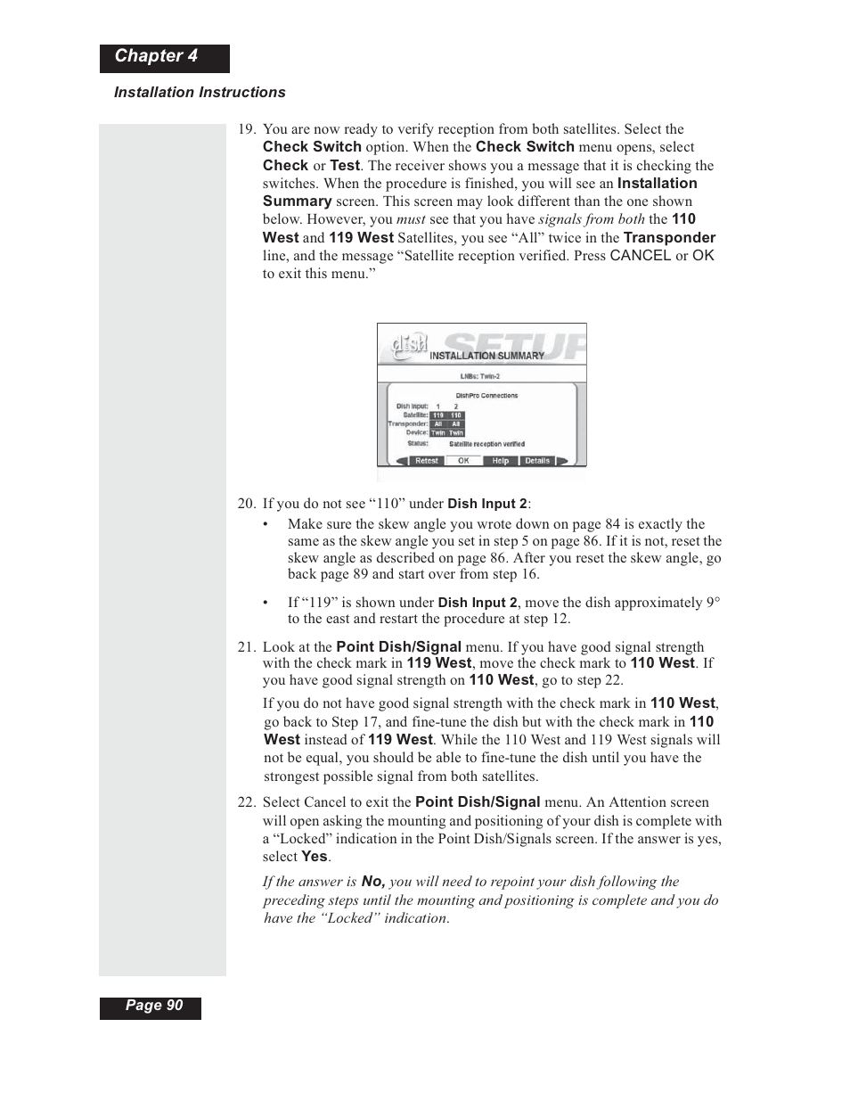 Chapter 4 | Dish Network 112182 User Manual | Page 96 / 148