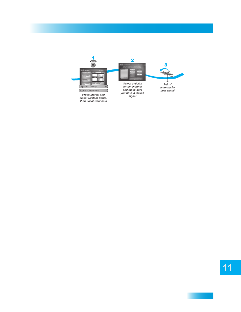 Connections, Peaking your over-the-air antenna, About over-the-air tv broadcasts | Dish Network Solo ViP 411 User Manual | Page 107 / 146