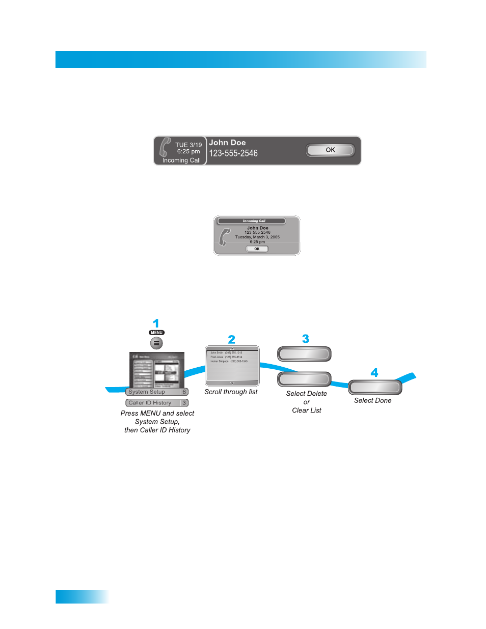 Chapter 10, Caller id screens, Using caller id history | Dish Network Solo ViP 411 User Manual | Page 88 / 146