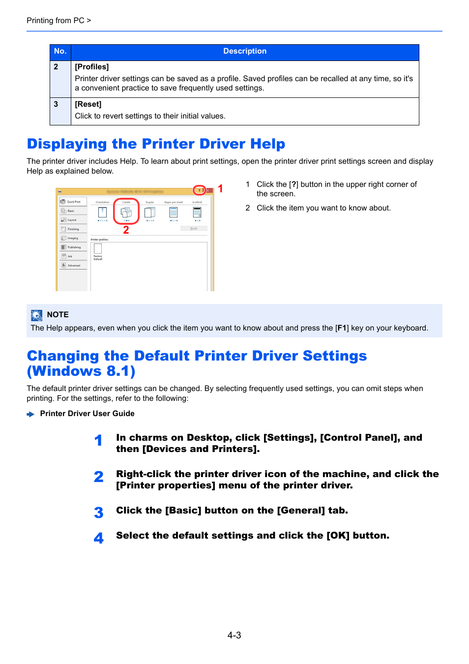 Displaying the printer driver help | Kyocera Taskalfa 3511i User Manual | Page 176 / 610