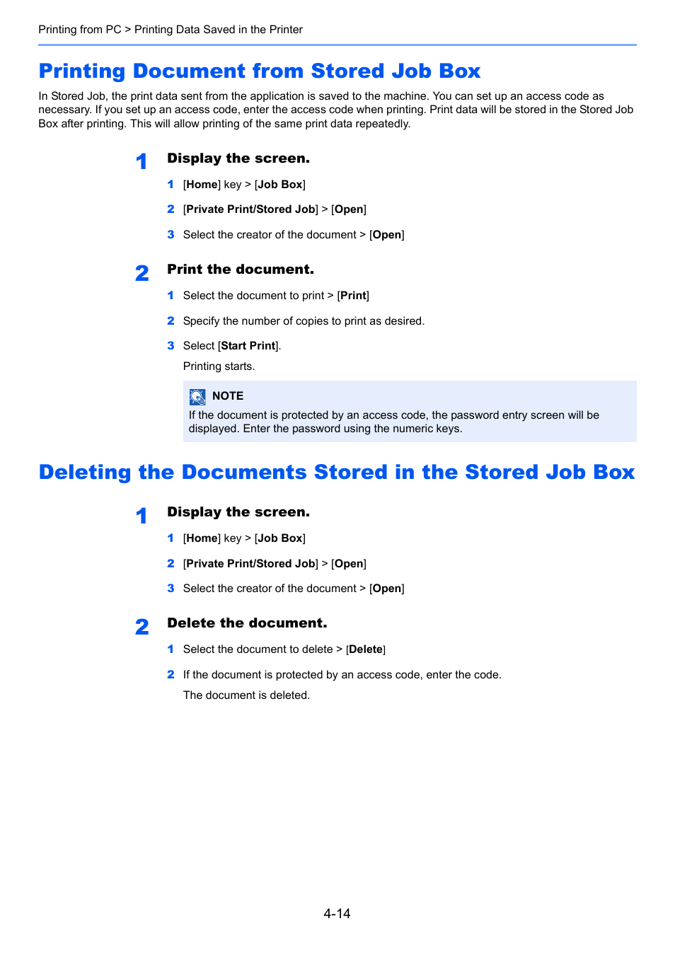 Printing document from stored job box | Kyocera Taskalfa 3511i User Manual | Page 187 / 610
