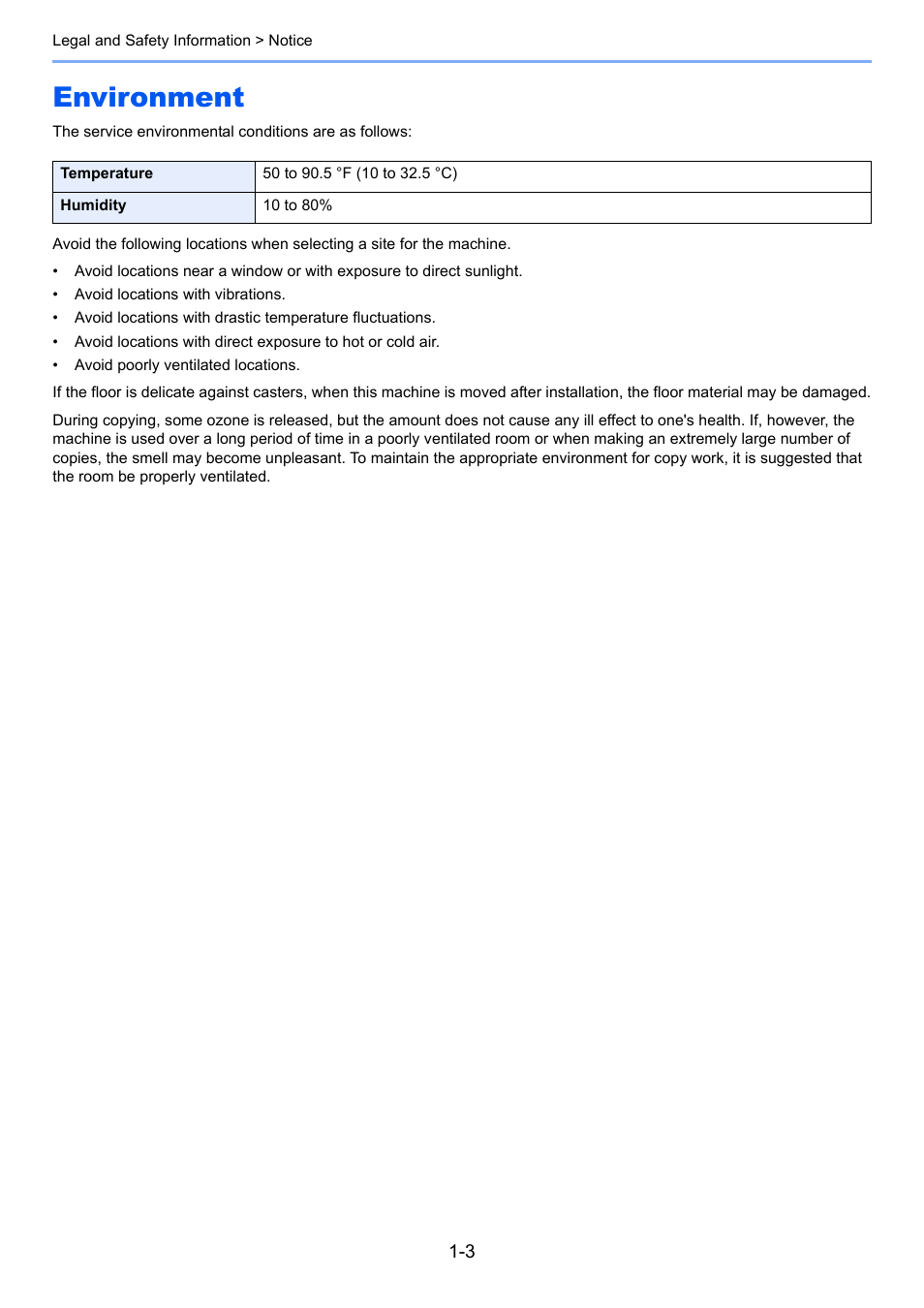 Environment, Environment -3 | Kyocera Taskalfa 3511i User Manual | Page 51 / 610