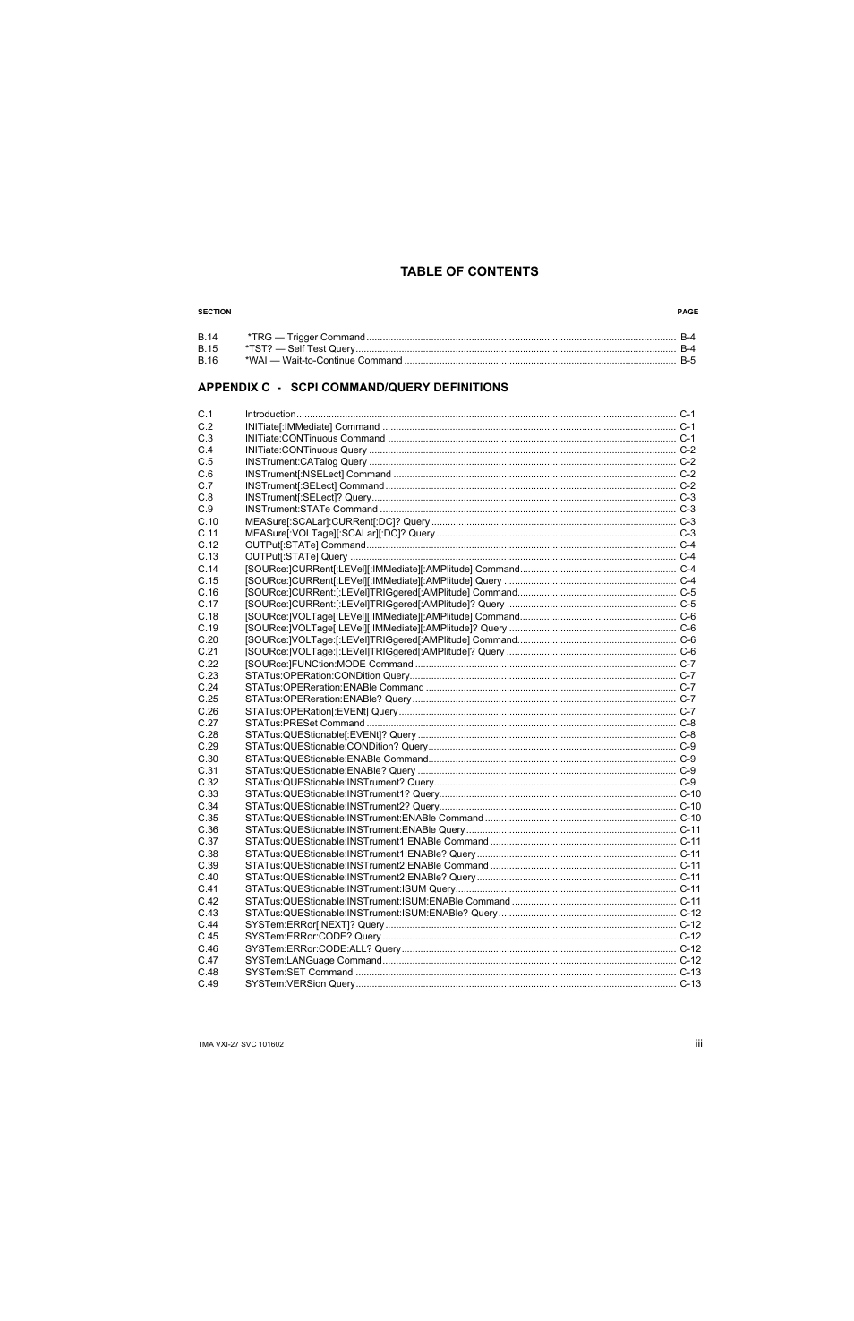 KEPCO TMA VXI-27 User Manual | Page 5 / 79