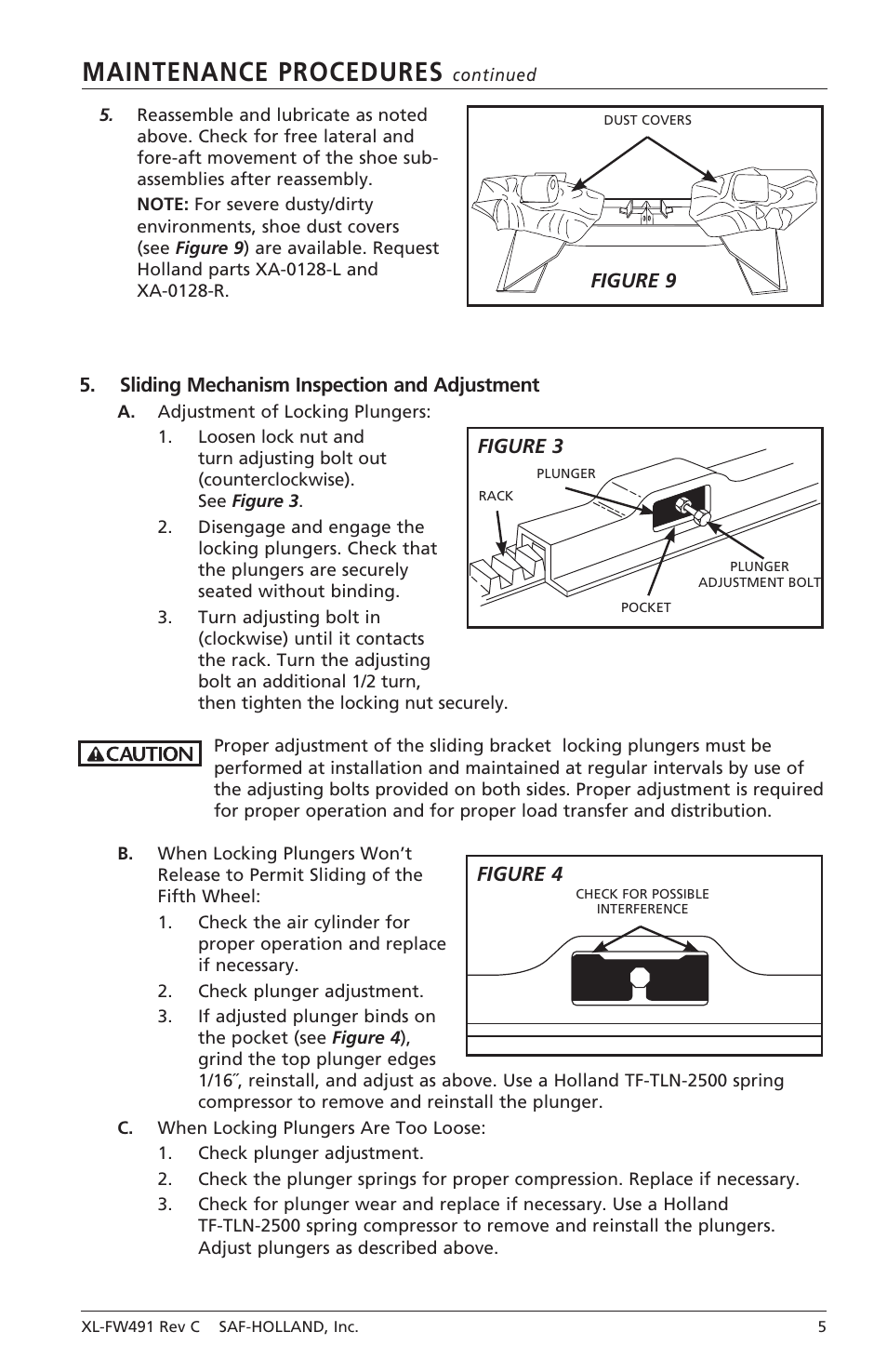 Maintenance procedures | SAF-HOLLAND XL-FW491 Sliding Kompensator for FW8-72XX Series User Manual | Page 5 / 12