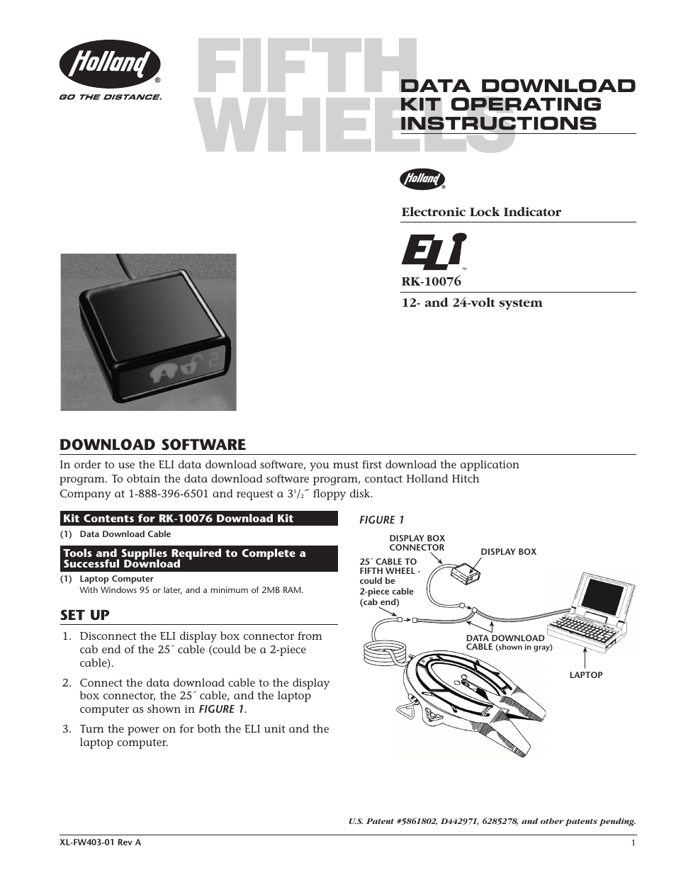 SAF-HOLLAND XL-FW403-01 Electronic Lock Indicator RK-10076 User Manual | 4 pages