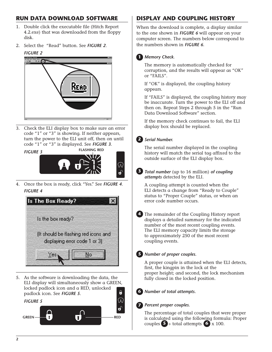 Display and coupling history, Run data download software | SAF-HOLLAND XL-FW403-01 Electronic Lock Indicator RK-10076 User Manual | Page 2 / 4