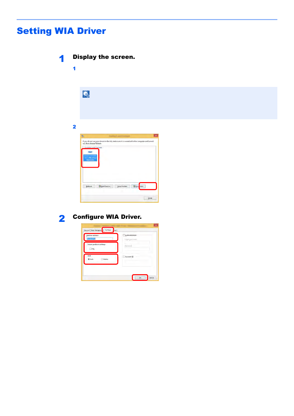 Setting wia driver, Setting wia driver -57 | Kyocera TASKalfa 2552ci User Manual | Page 124 / 682