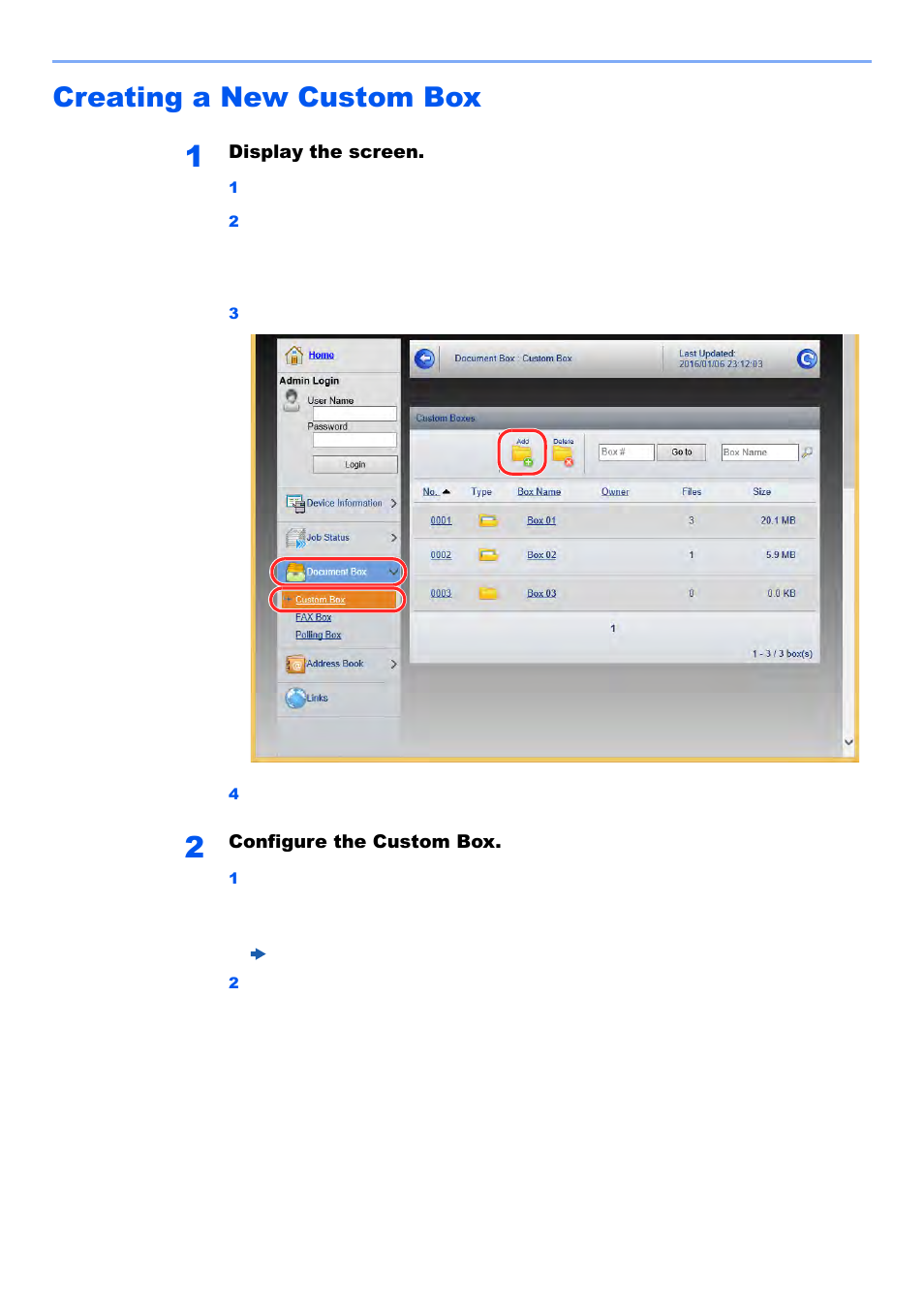 Creating a new custom box, Creating a new custom box -70 | Kyocera TASKalfa 2552ci User Manual | Page 137 / 682
