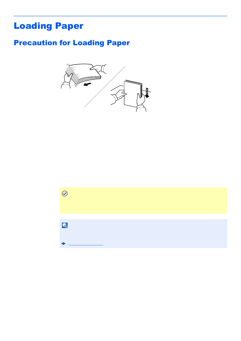 Loading paper, Precaution for loading paper, Loading paper -2 | Precaution for loading paper -2 | Kyocera TASKalfa 2552ci User Manual | Page 147 / 682