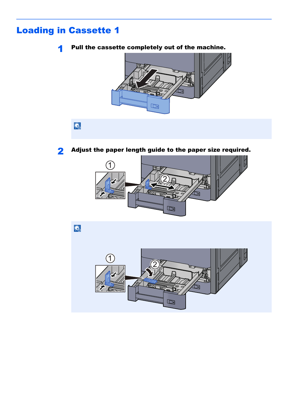 Loading in cassette 1, Loading in cassette 1 -4 | Kyocera TASKalfa 2552ci User Manual | Page 149 / 682