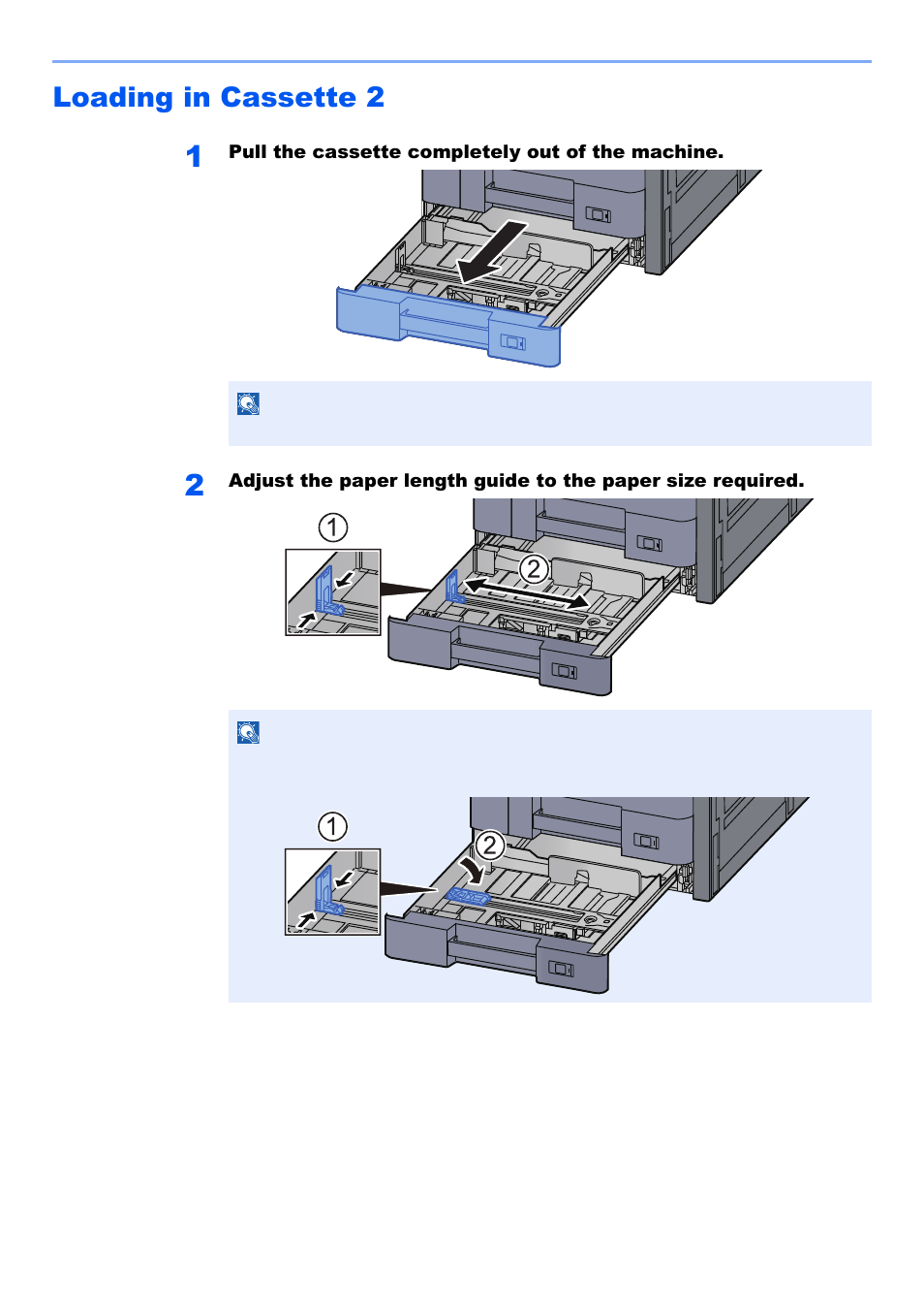 Loading in cassette 2, Loading in cassette 2 -7 | Kyocera TASKalfa 2552ci User Manual | Page 152 / 682