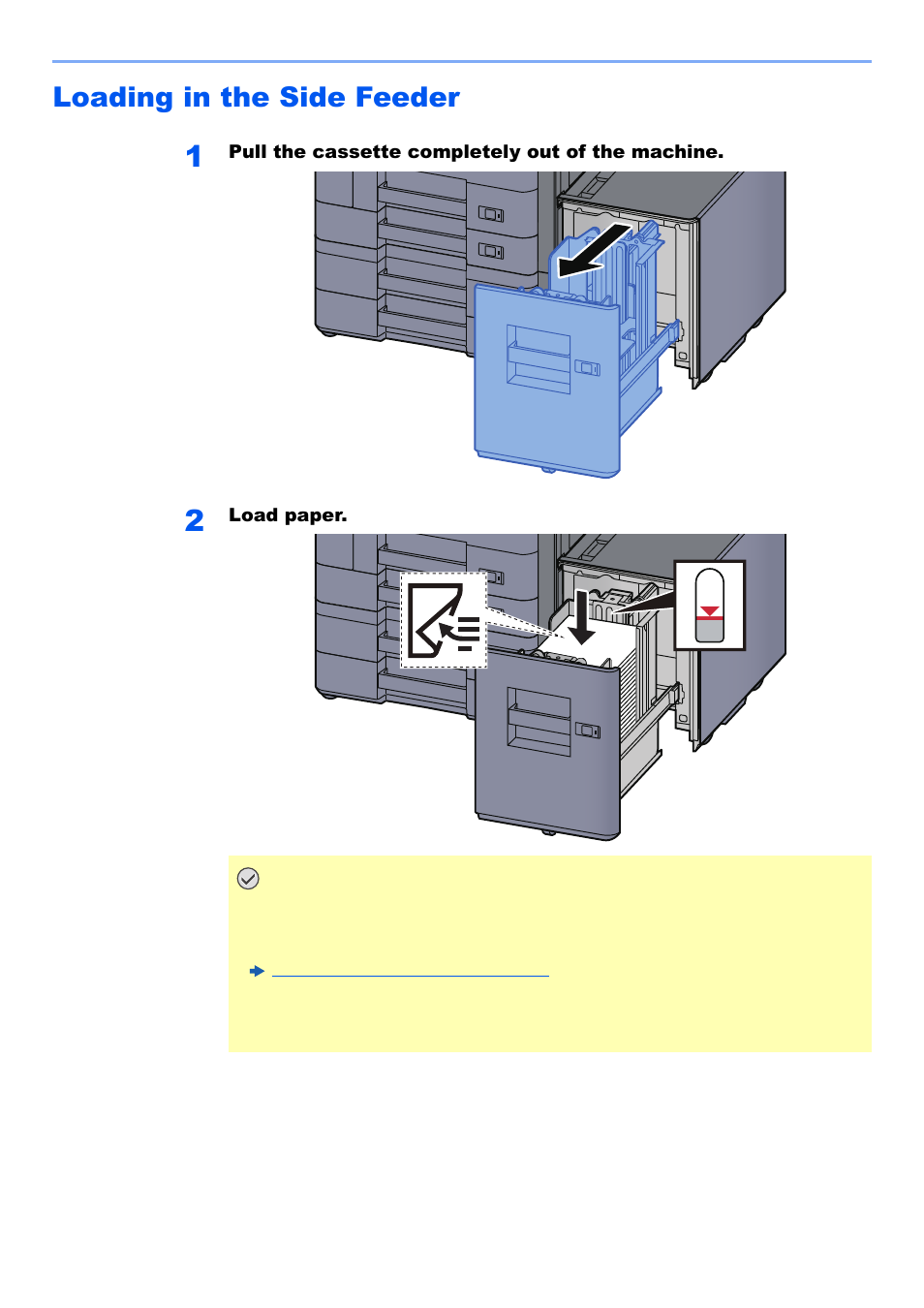 Loading in the side feeder, Loading in the side feeder -15 | Kyocera TASKalfa 2552ci User Manual | Page 160 / 682