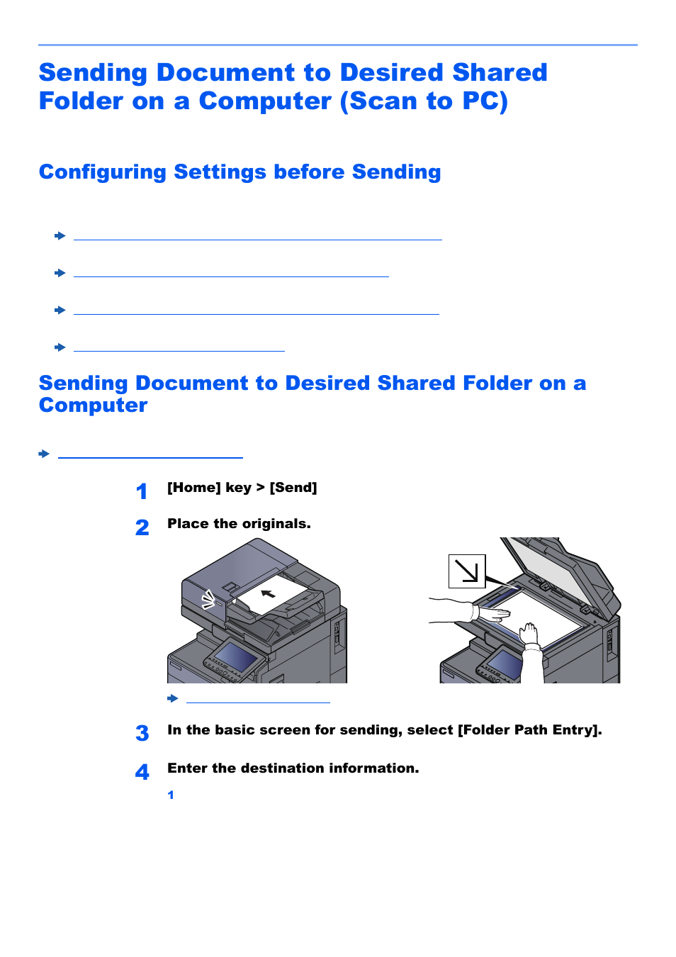 Configuring settings before sending | Kyocera TASKalfa 2552ci User Manual | Page 233 / 682