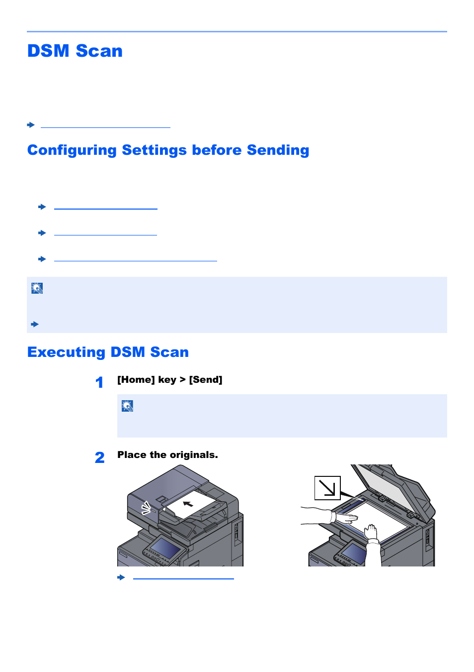 Dsm scan, Configuring settings before sending, Executing dsm scan | Dsm scan -36 | Kyocera TASKalfa 2552ci User Manual | Page 244 / 682