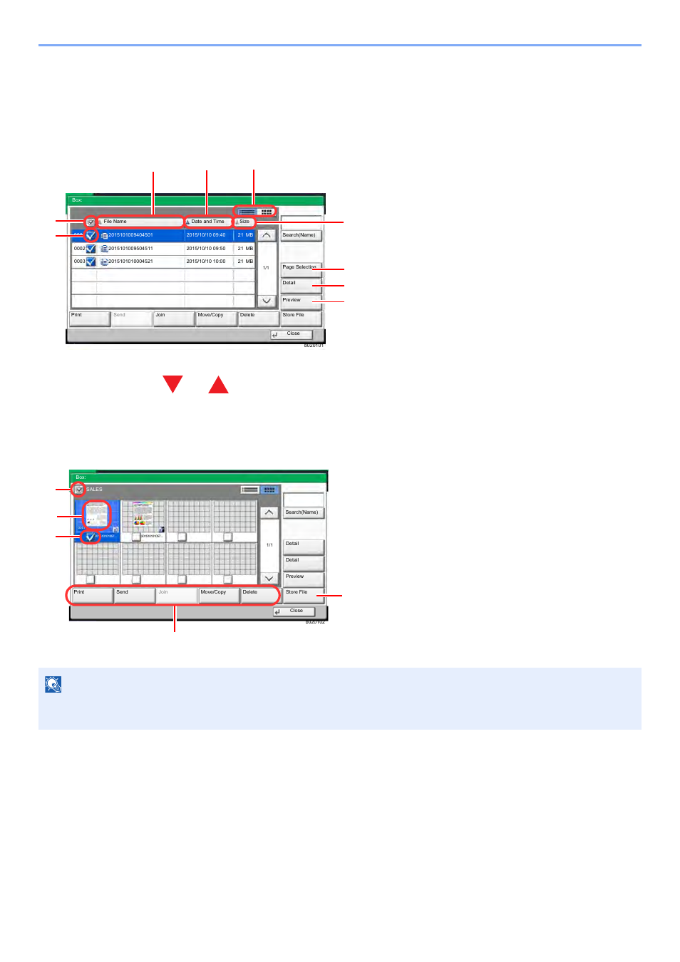 Document list | Kyocera TASKalfa 2552ci User Manual | Page 259 / 682