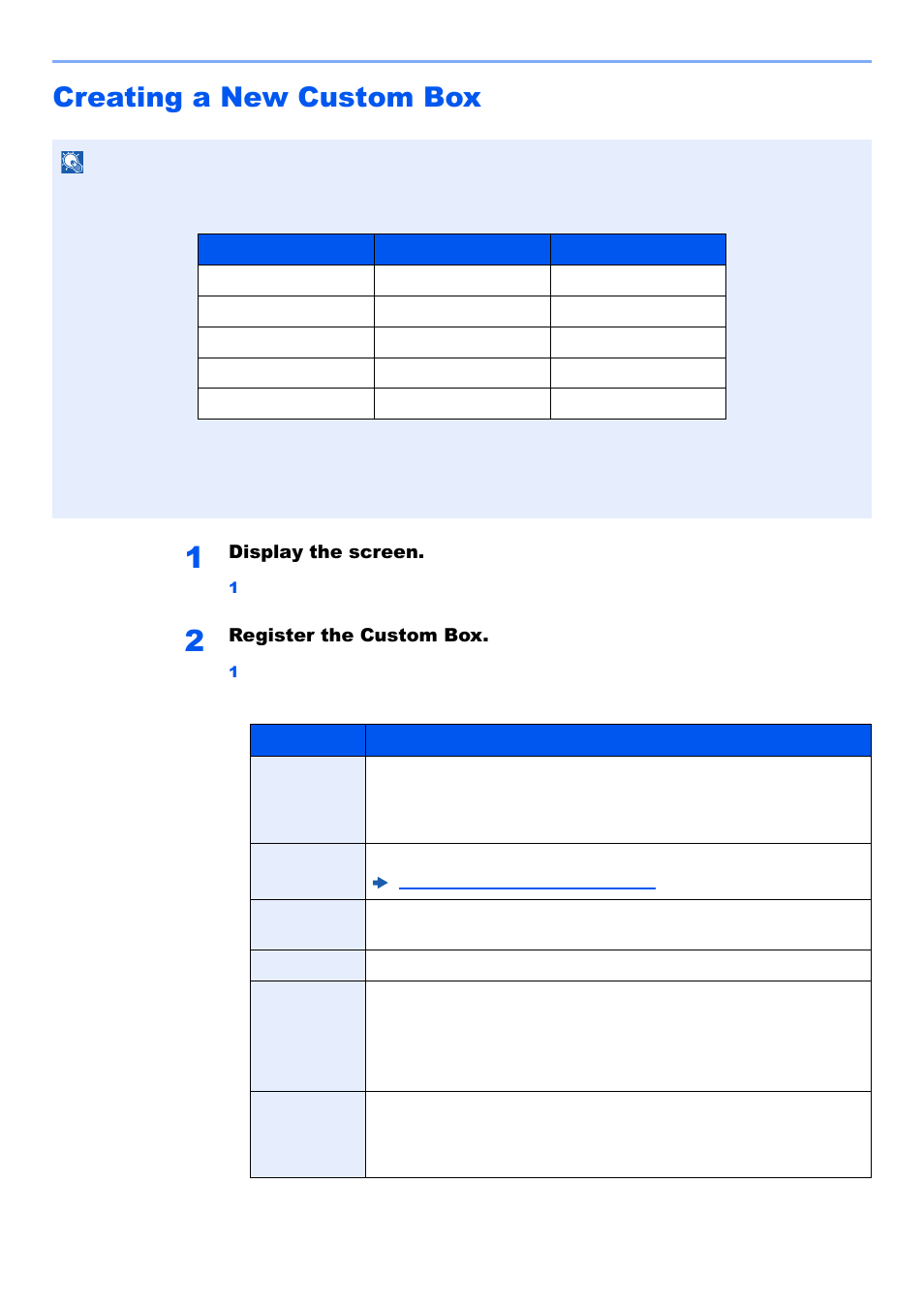 Creating a new custom box, Creating a new custom box -54 | Kyocera TASKalfa 2552ci User Manual | Page 262 / 682