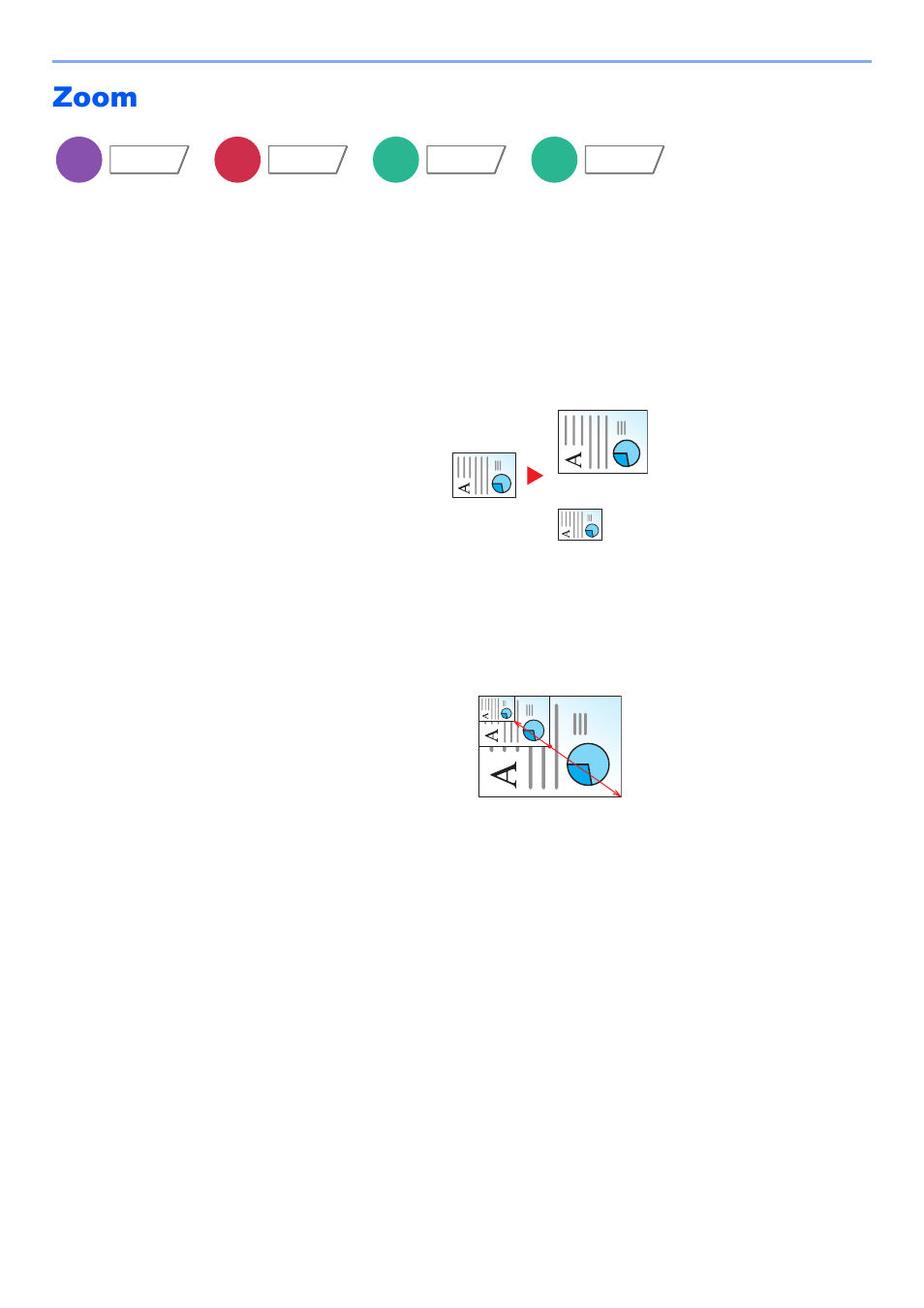 Zoom, Zoom -41, Adjust the zoom to reduce or enlarge the image | Copying | Kyocera TASKalfa 2552ci User Manual | Page 321 / 682