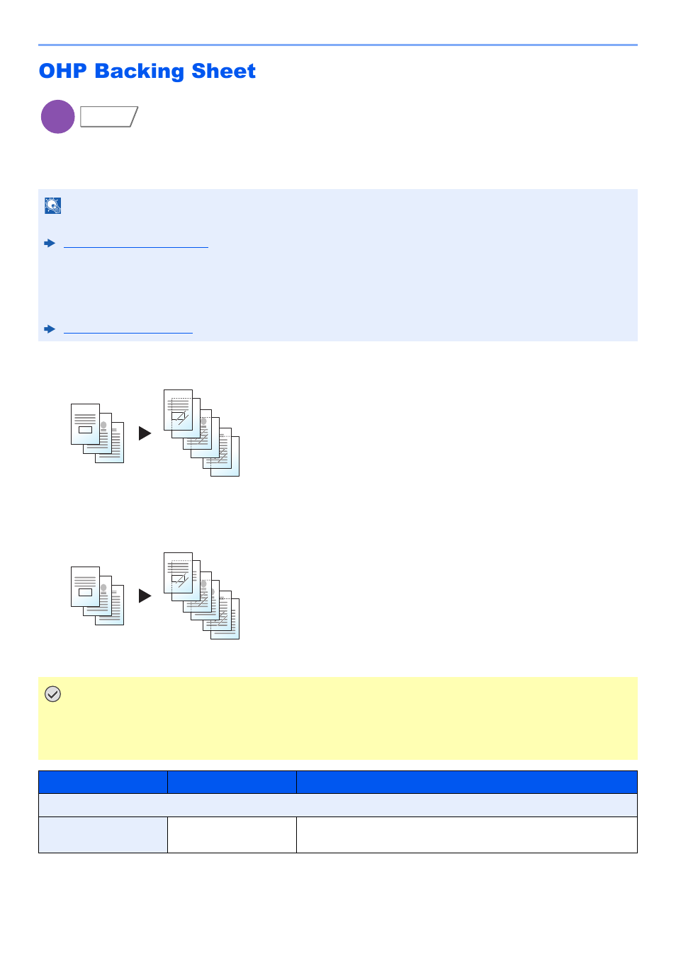 Ohp backing sheet, Ohp backing sheet -73, Blank sheet copied sheet | Kyocera TASKalfa 2552ci User Manual | Page 353 / 682