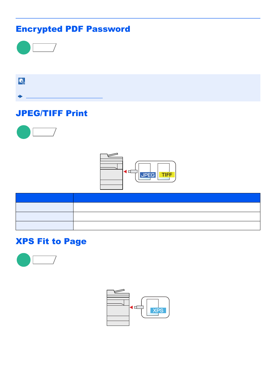Encrypted pdf password, Jpeg/tiff print, Xps fit to page | Kyocera TASKalfa 2552ci User Manual | Page 365 / 682