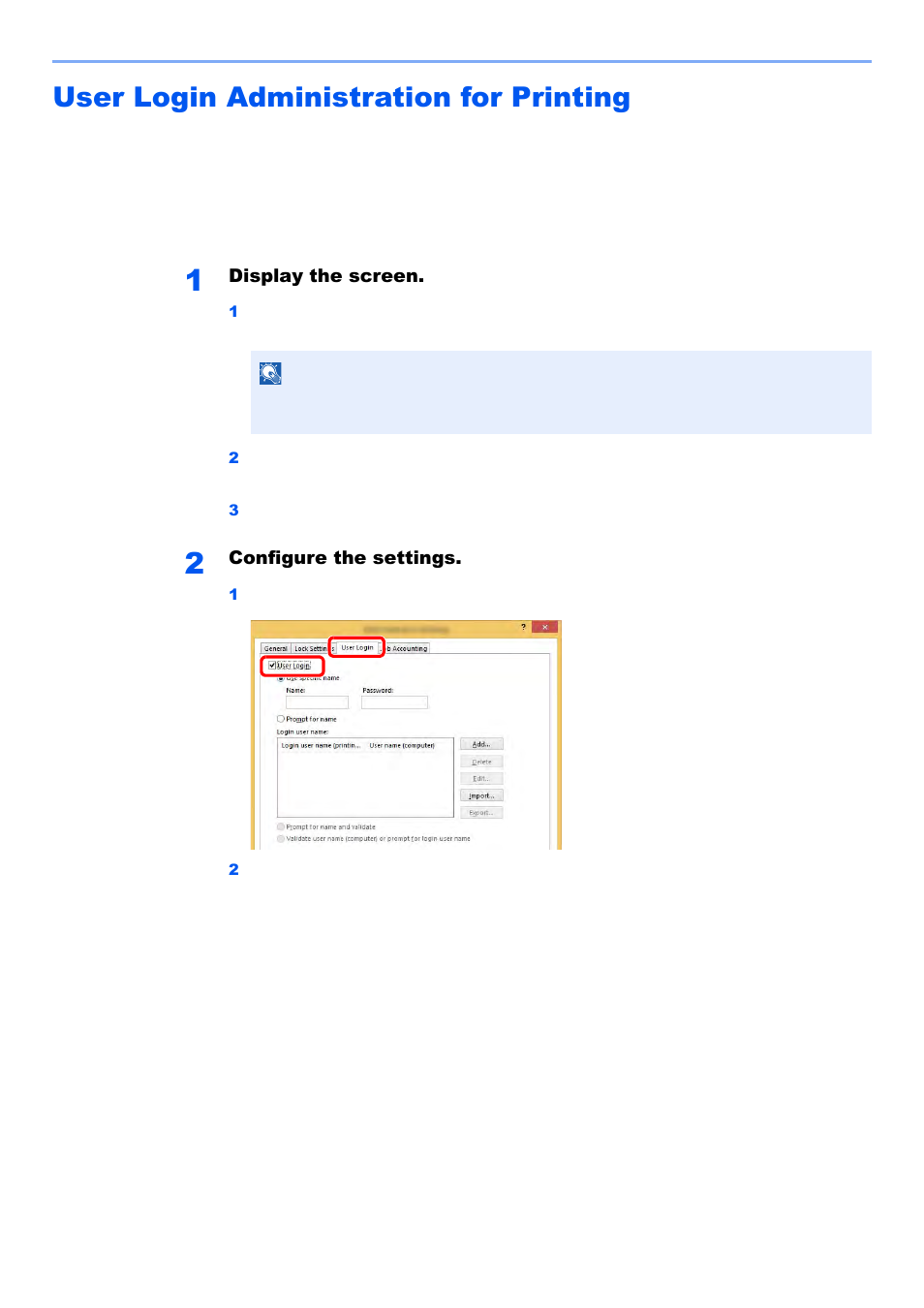 User login administration for printing, User login administration for printing -15 | Kyocera TASKalfa 2552ci User Manual | Page 470 / 682