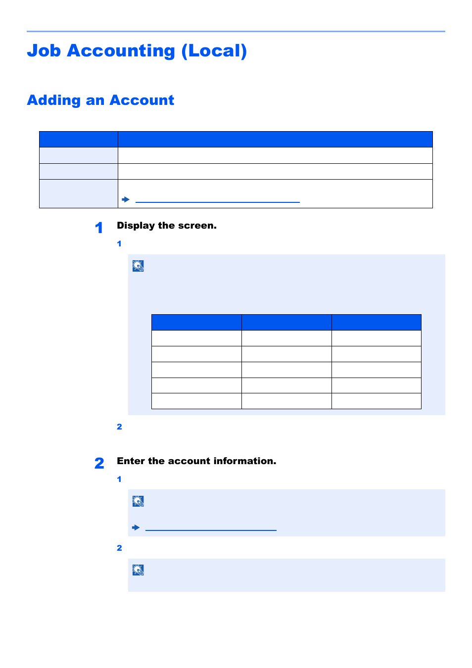 Job accounting (local), Adding an account, Job accounting (local) -37 | Adding an account -37 | Kyocera TASKalfa 2552ci User Manual | Page 492 / 682