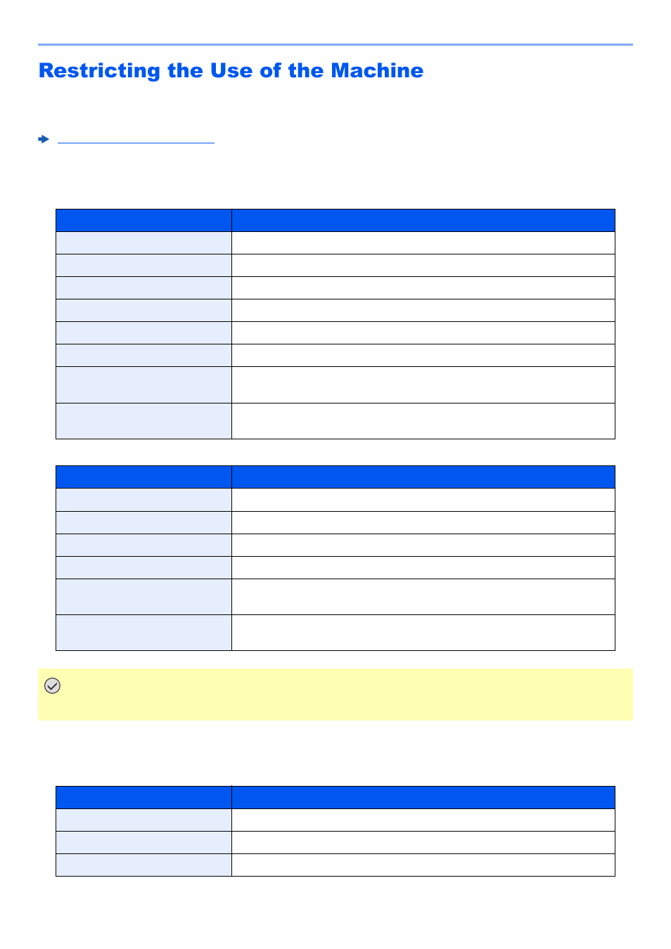Restricting the use of the machine, Restricting the use of the machine -39, Restriction items | Applying restriction | Kyocera TASKalfa 2552ci User Manual | Page 494 / 682