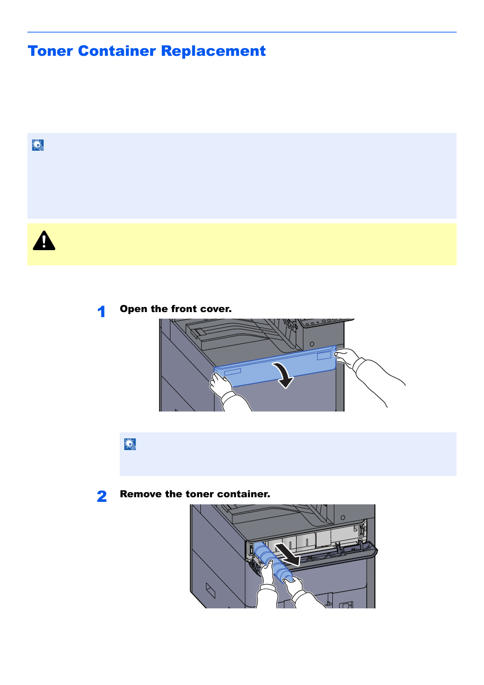 Toner container replacement, Toner container replacement -4, Caution | Kyocera TASKalfa 2552ci User Manual | Page 515 / 682