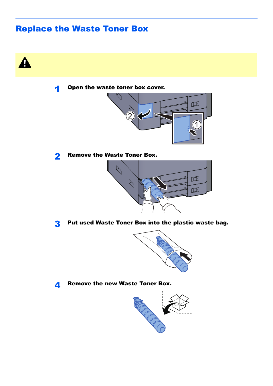 Replace the waste toner box, Replace the waste toner box -7 | Kyocera TASKalfa 2552ci User Manual | Page 518 / 682