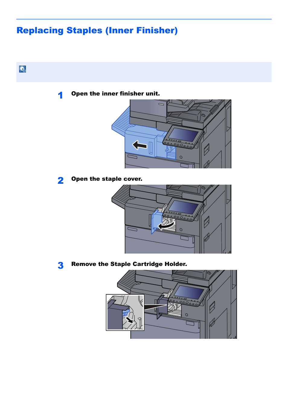 Replacing staples (inner finisher), Replacing staples (inner finisher) -10 | Kyocera TASKalfa 2552ci User Manual | Page 521 / 682