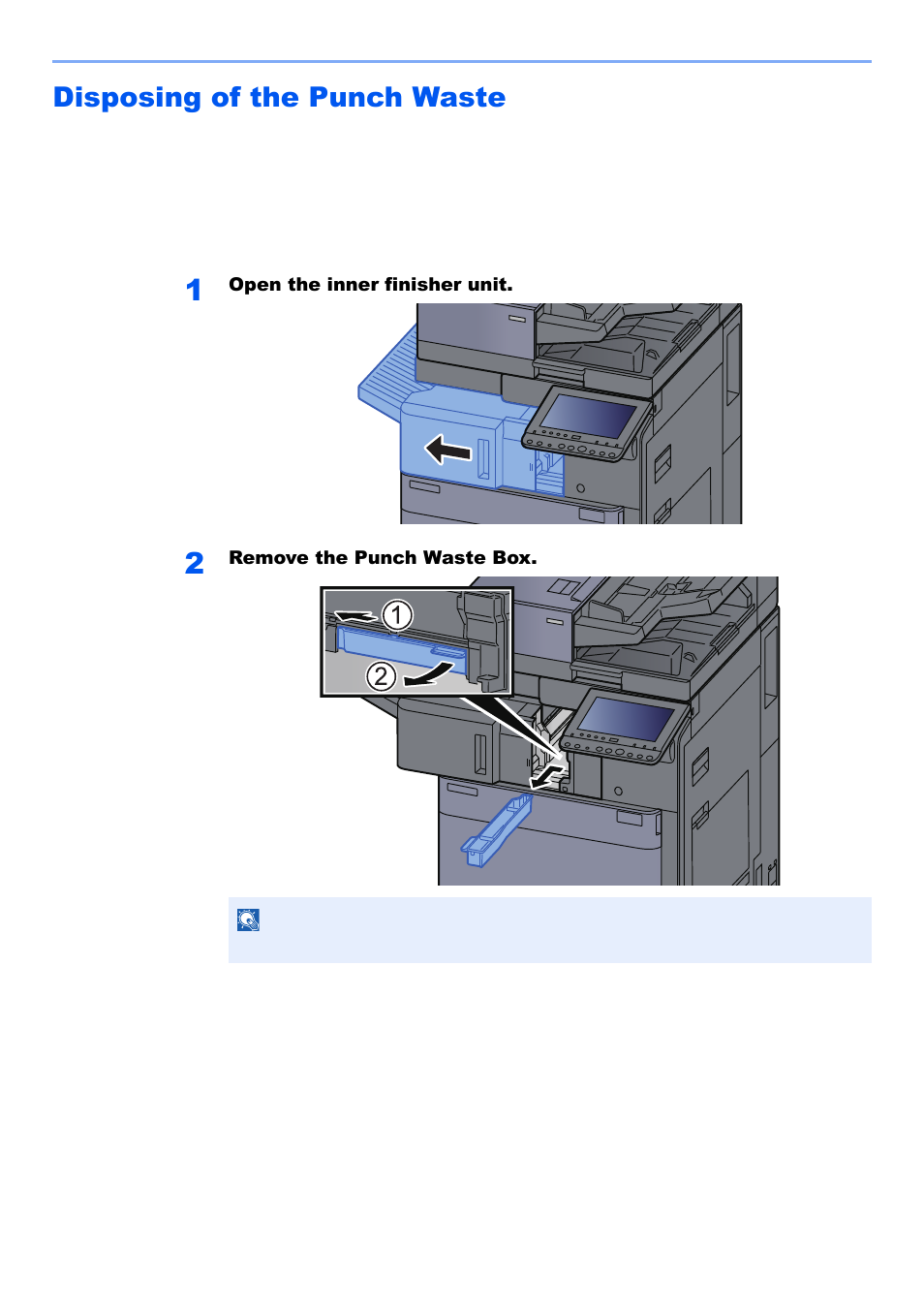 Disposing of the punch waste, Disposing of the punch waste -17 | Kyocera TASKalfa 2552ci User Manual | Page 528 / 682