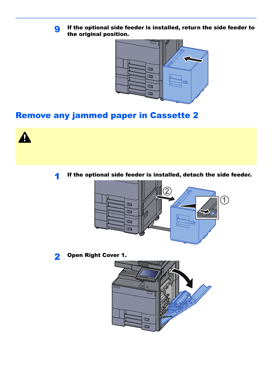 Remove any jammed paper in cassette 2, Remove any jammed paper in cassette 2 -61 | Kyocera TASKalfa 2552ci User Manual | Page 572 / 682