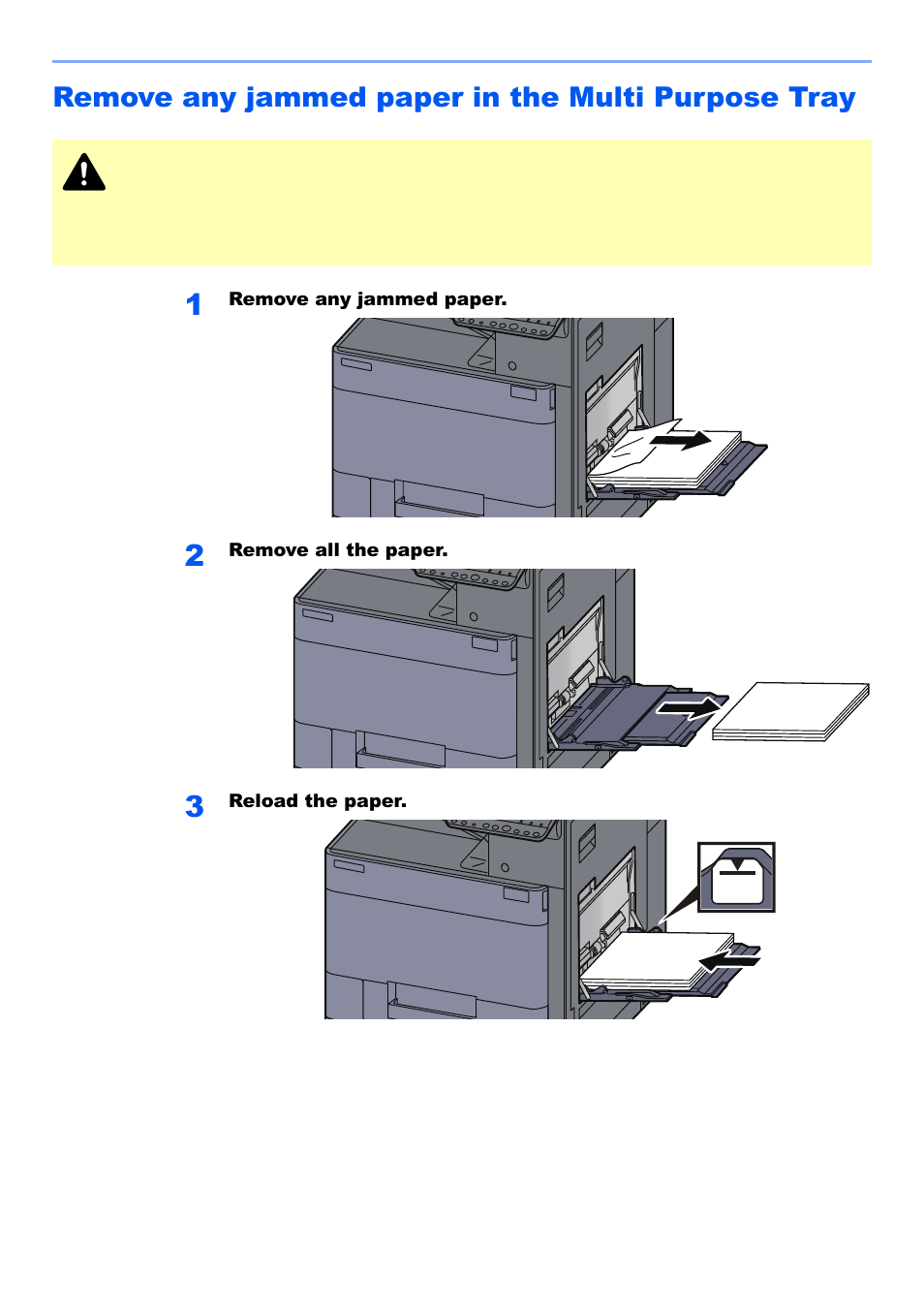 Remove any jammed paper in the multi purpose tray | Kyocera TASKalfa 2552ci User Manual | Page 584 / 682