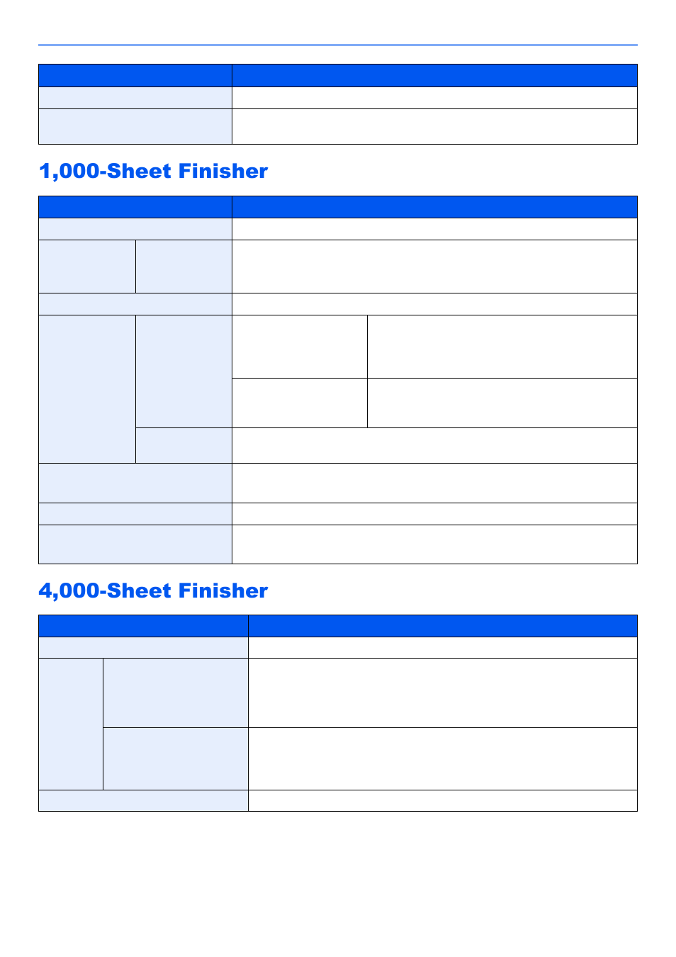 1,000-sheet finisher, 4,000-sheet finisher, 1,000-sheet finisher -29 4,000-sheet finisher -29 | Kyocera TASKalfa 2552ci User Manual | Page 660 / 682