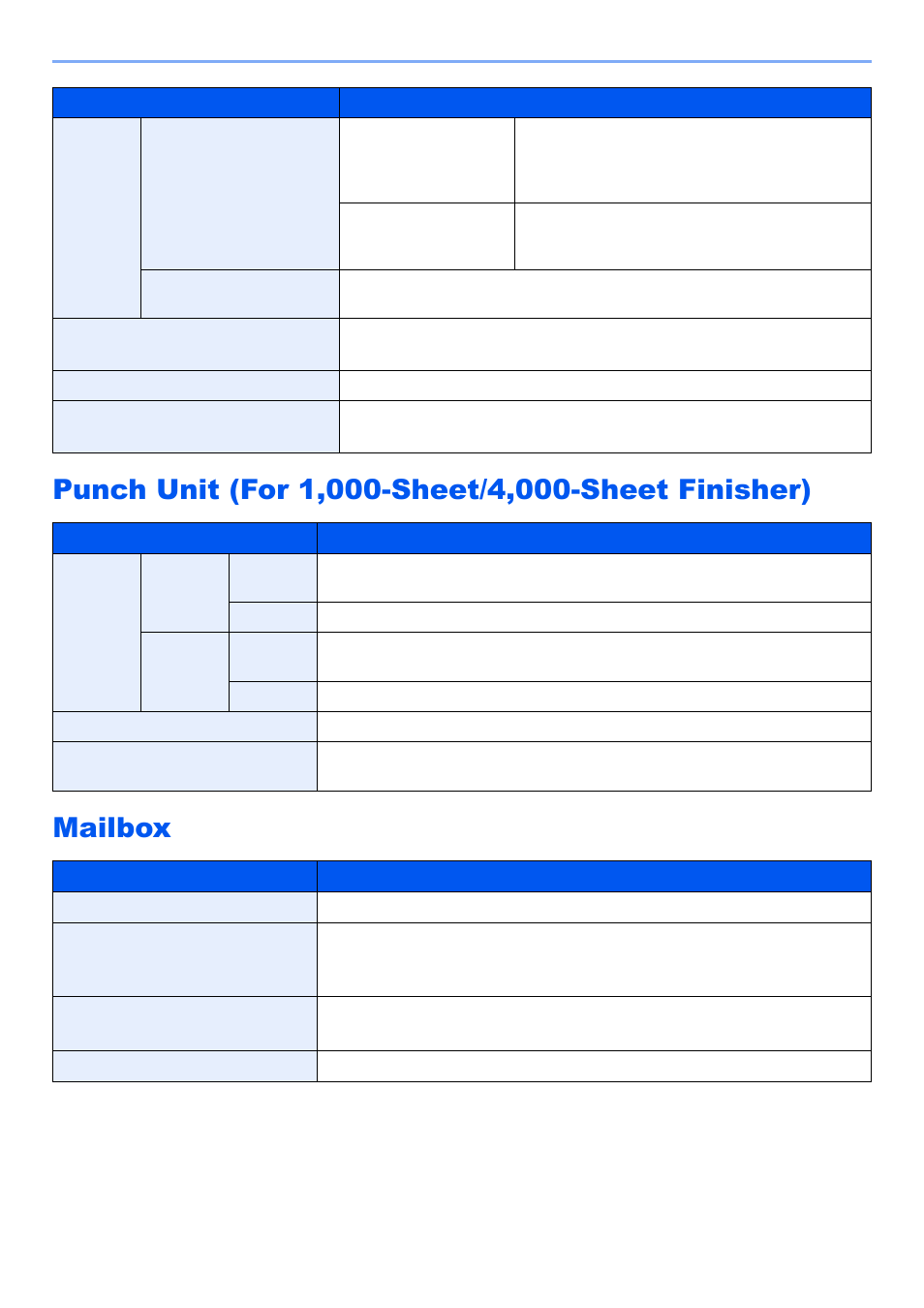 Punch unit (for 1,000-sheet/4,000-sheet finisher), Mailbox | Kyocera TASKalfa 2552ci User Manual | Page 661 / 682