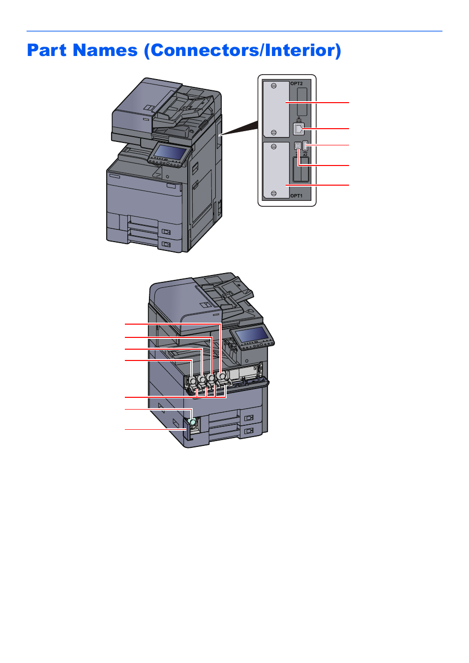 Part names (connectors/interior), Part names (connectors/interior) -4 | Kyocera TASKalfa 2552ci User Manual | Page 71 / 682