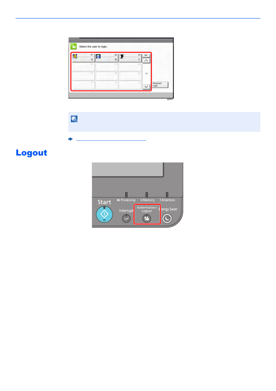 Logout, Logout -28, Simple login | Kyocera TASKalfa 2552ci User Manual | Page 95 / 682