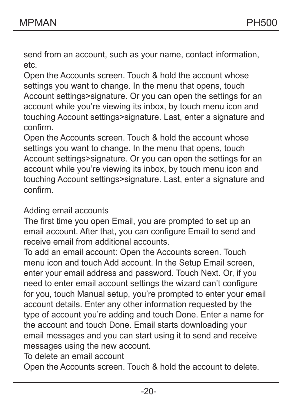Mpman PH500 User Manual | Page 62 / 179