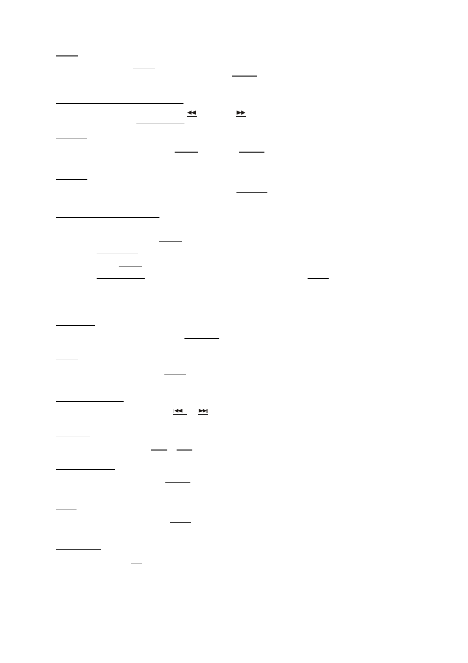 Mute, Fast rewind / fast forward, Repeat | Random, Previous/next, Mono/stereo, Save, Equalizer | Mpman XRM7 User Manual | Page 8 / 11