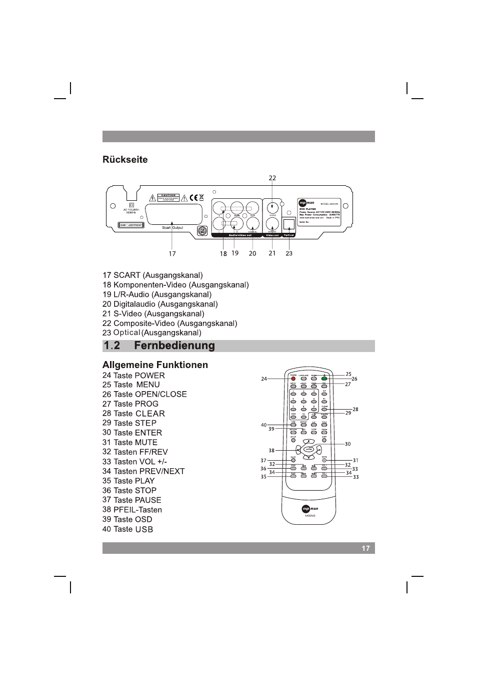 页面 19 | Mpman 540DVD User Manual | Page 19 / 44