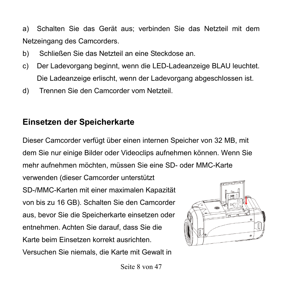 Einsetzen der speicherkarte | Mpman PC39HD User Manual | Page 91 / 216